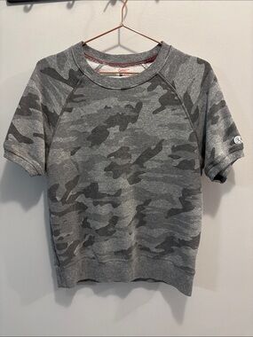 Champion x Todd Snyder short sleeve camo sweatshirt